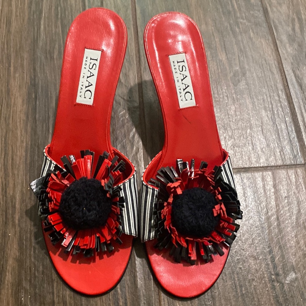COPY - Isaac vintage slip on Pom Pom heels